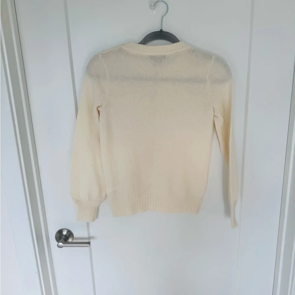 J.Crew Cream Sweater with Jewel Button Accents XXS NWT